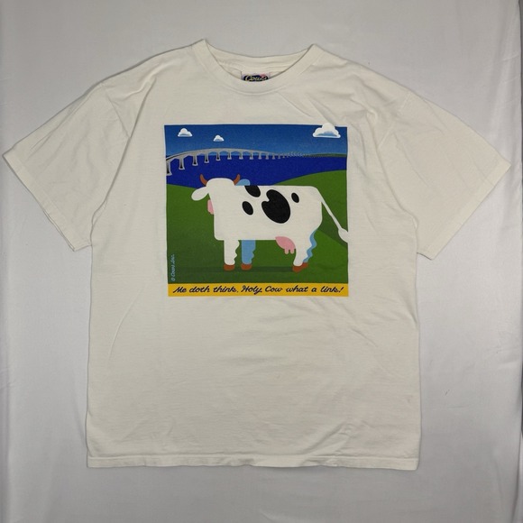 Cows Other - Vintage 90s Marc Gallant Confederation Bridge Cows Prince Edward's Island L/XL